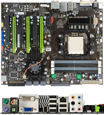 NVIDIA nForce 980a SLI reference motherboard