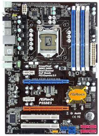 Материнская плата ASRock P55DE3