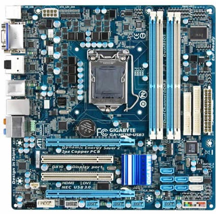 материнская плата Gigabyte GA-H57M-USB3 материнская плата Gigabyte GA-H57M-USB3