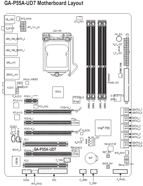 Ga h55 ud3h схема
