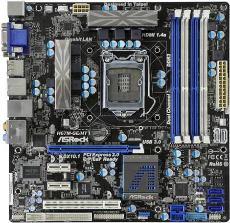 материнская плата ASRock H67M-GE