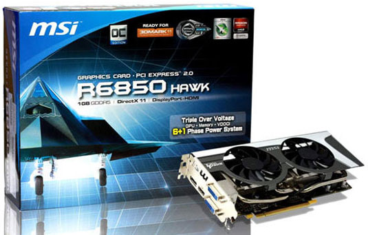 Видеокарта MSI Radeon HD 6850 Hawk
