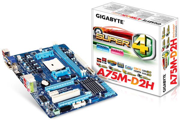 Материнская плата Gigabyte GA-A75M-D2H