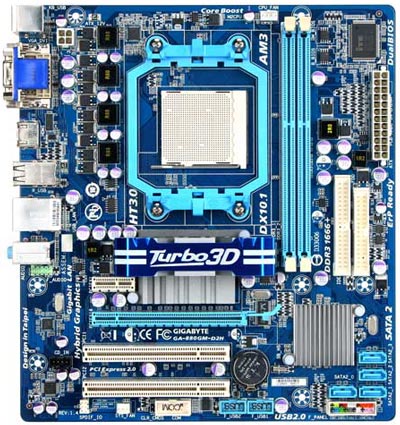 Материнская плата Gigabyte GA-880GM-D2H rev.1.x