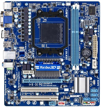 Материнская плата Gigabyte GA-880GM-D2H rev.3.1