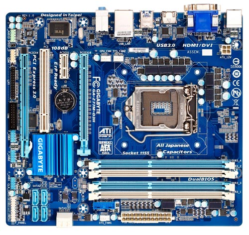 Материнская плата Gigabyte GA-Z77M-D3H