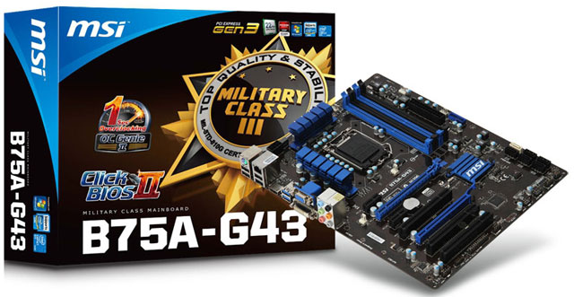 Материнская плата MSI B75A-G43 Материнская плата MSI B75A-G43