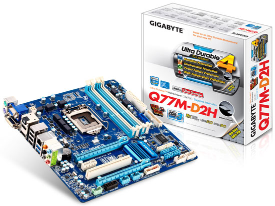 Материнская плата Gigabyte GA-Q77M-D2H