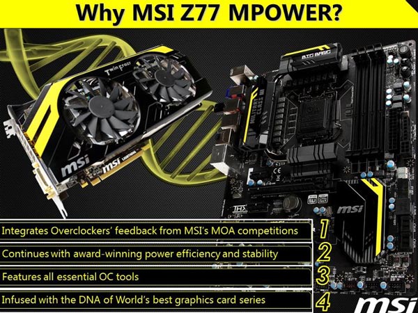 Материнская плата MSI Z77 MPower