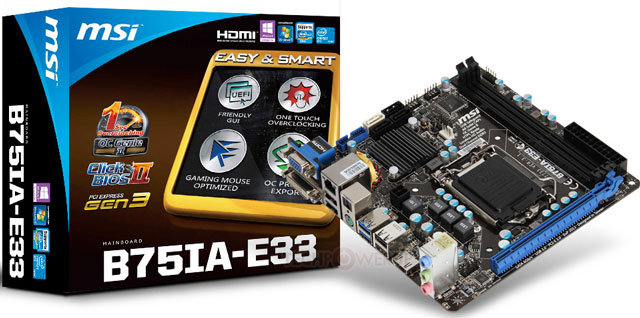 Материнская плата MSI B75IA-E33 Материнская плата MSI B75IA-E33