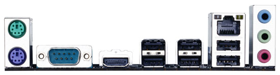 Материнская плата Gigabyte GA-F2A55-DS3 rev. 2.0 - задняя панель