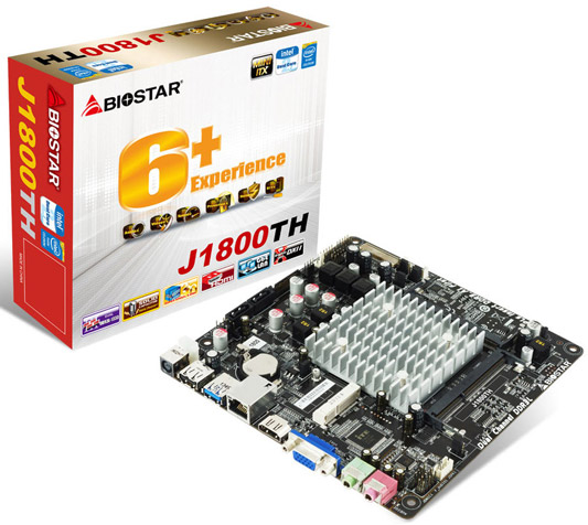 Thin Mini-ITX плата Biostar J1800TH Thin Mini-ITX плата Biostar J1800TH