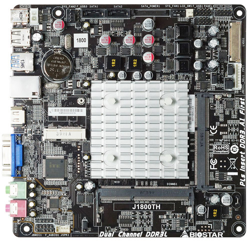 Thin Mini-ITX плата Biostar J1800TH Thin Mini-ITX плата Biostar J1800TH