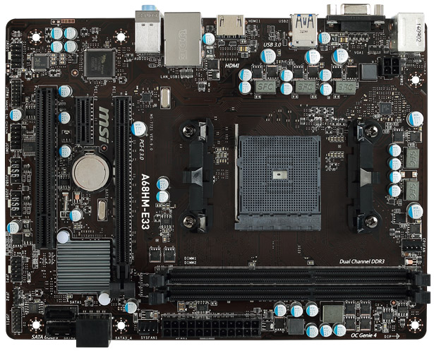 Материнская плата MSI A68HM-E33 Материнская плата MSI A68HM-E33