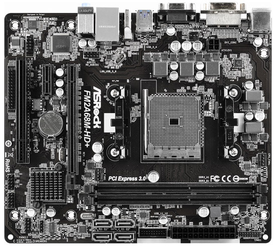 Материнская плата ASRock FM2A68M-HD+