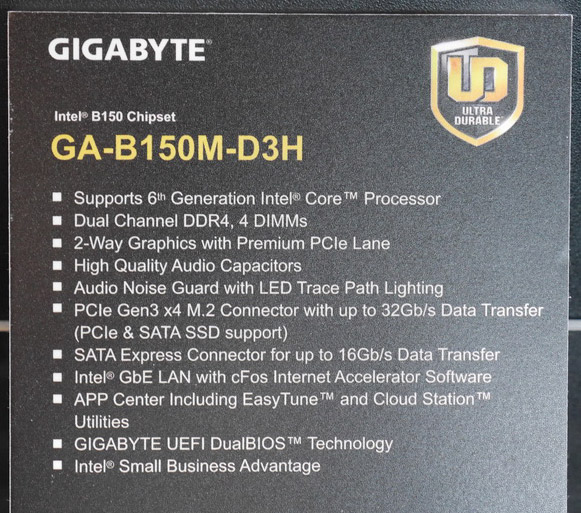 Материнская плата Gigabyte GA-B150M-D3H