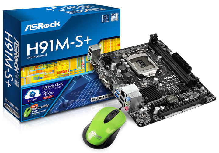 Материнская плата ASRock H91M-S+