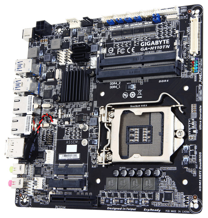 Thin Mini-ITX плата Gigabyte GA-H110TN