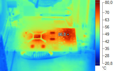 тепловизор Radeon HD 5750 нагрузка