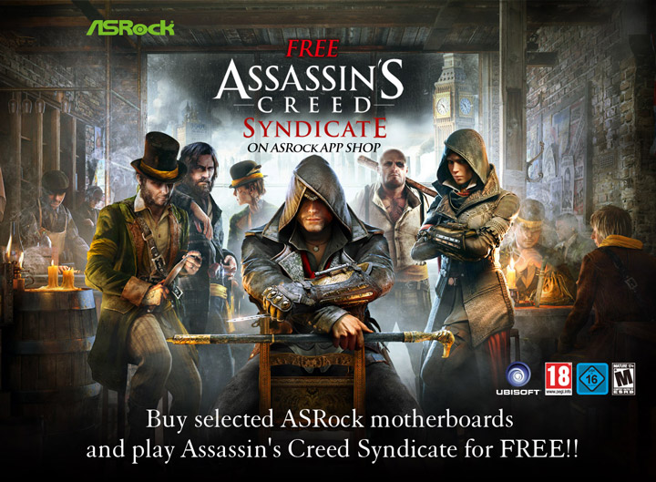 ASRock дарит ключи к Assassin's Creed Syndicate ASRock дарит ключи к Assassin's Creed Syndicate