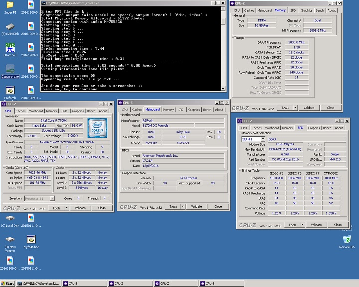 Американский энтузиаст разогнал Intel Core i7-7700K до 7 ГГц