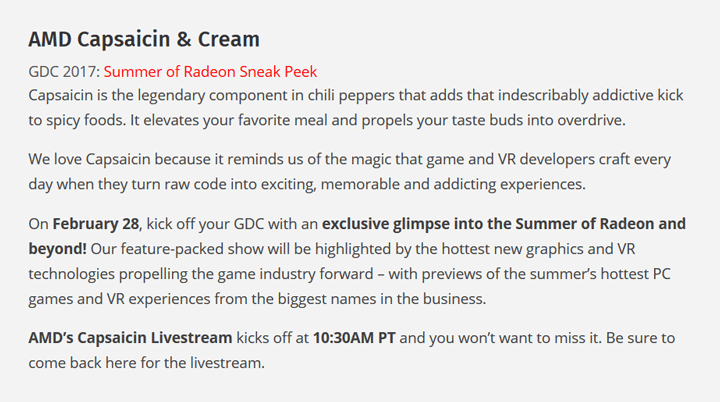 Информация о мероприятии Capsaicin