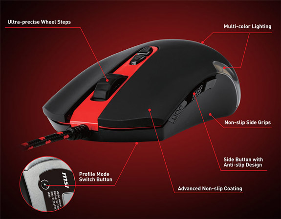 Игровая мышь MSI Interceptor DS100 Игровая мышь MSI Interceptor DS100