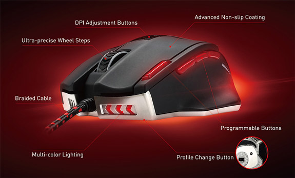 Игровая мышь MSI Interceptor DS200 Игровая мышь MSI Interceptor DS200