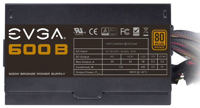 блок питания EVGA 600B