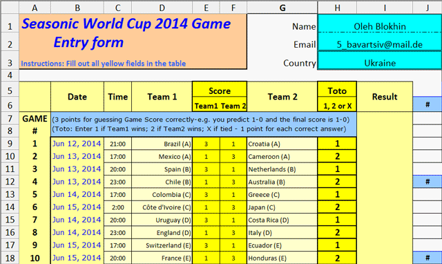 Brazil 2014 World Cup Seasonic Game Brazil 2014 World Cup Seasonic Game