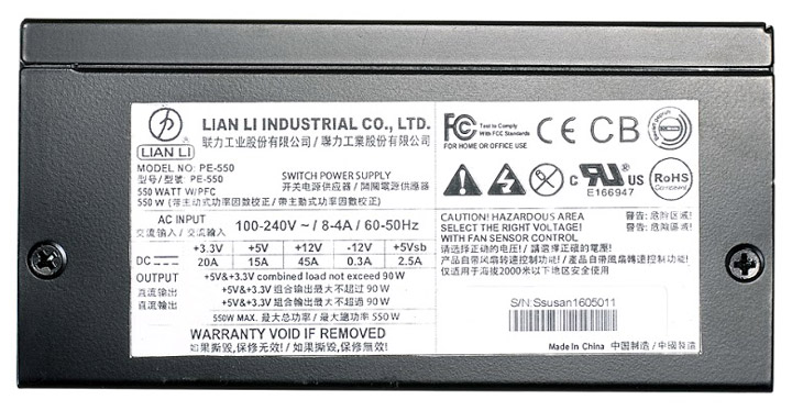 Блок питания Lian Li PE Series