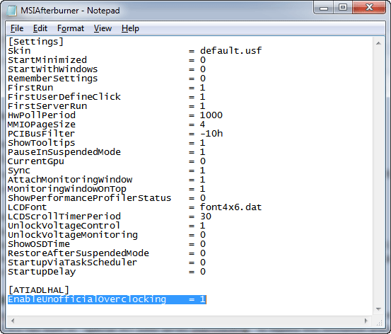 MSI Afterburner MSI Afterburner