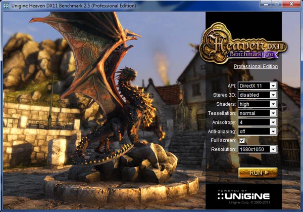 бенчмарк Unigine Heaven 2.5