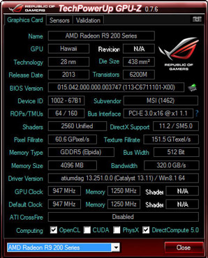 GPU-Z 0.7.6 - ROG