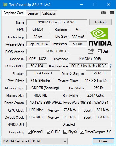 GPU-Z 1.9.0