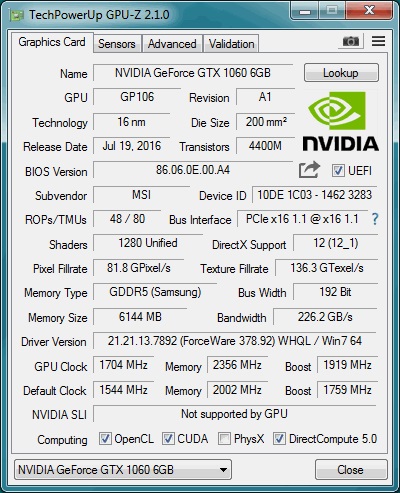 GPU-Z 2.1.0