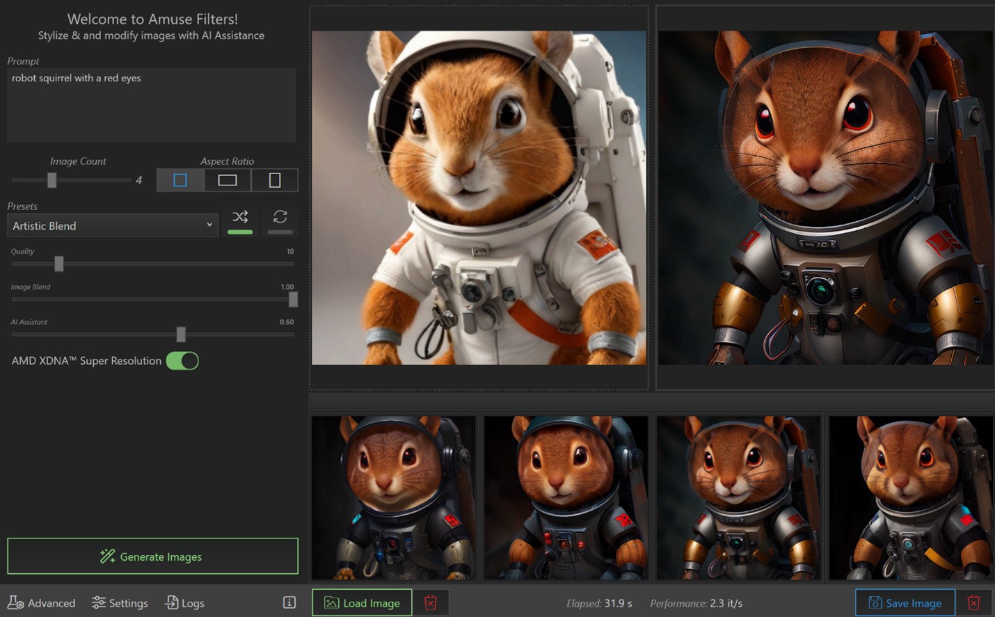 AMD выпустила ИИ-приложение для рисования Amuse 2.0 с поддержкой чипов Ryzen AI 300