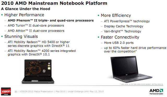 2010 AMD Mainstream Notebook Platform