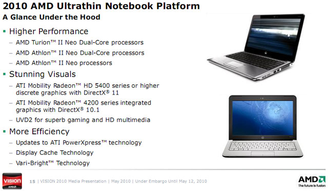 2010 AMD Ultrathin Notebook Platform