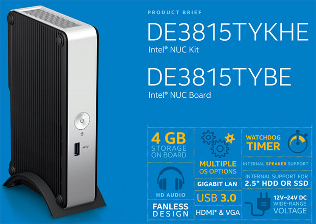 Intel NUC DE3815TYKHE Intel NUC DE3815TYKHE