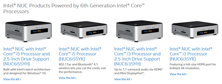 Intel NUC Skylake-U