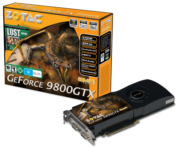 Видеокарта ZOTAC GeForce 9800GTX AMP! Видеокарта ZOTAC GeForce 9800GTX AMP!