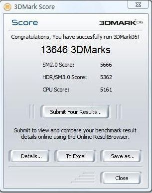 Результаты тестирования GF 9600 GT GDDR3 в 3DMark2006 Результаты тестирования GF 9600 GT GDDR3 в 3DMark2006