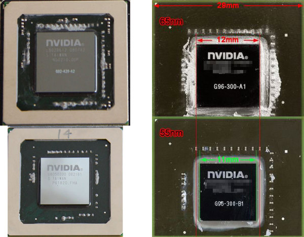 Графические чипы G92, G92b, G96, G96b