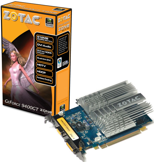 ZOTAC GeForce 9400 GT DDR2 ZONE Edition box-версия