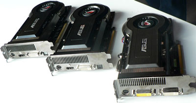 Видеокарты ASUS 9800 GT, 9600 GT и HD 4850 серии "Matrix" - видеовыходы