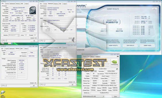 Видеокарты GeForce GTX 295 SLI набирают P32573 попугая в 3DMark Vantage