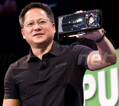 Дженсен Хуанг (Jen-Hsun Huang) демонстрирует муляж Tesla/Fermi Дженсен Хуанг (Jen-Hsun Huang) демонстрирует муляж Tesla/Fermi