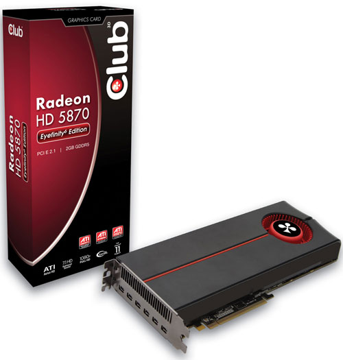 видеокарта Club 3D Radeon HD 5870 Eyefinity 6 Edition видеокарта Club 3D Radeon HD 5870 Eyefinity 6 Edition