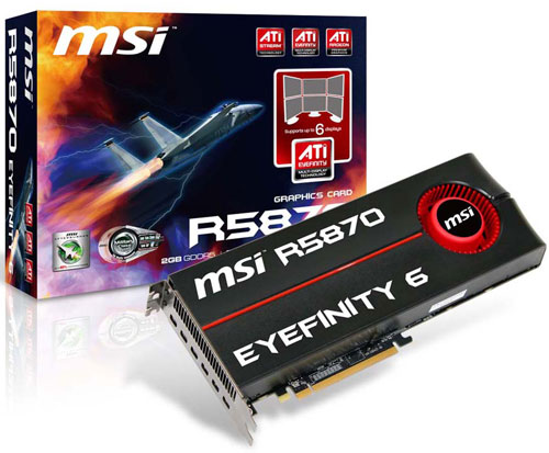 видеокарта MSI Radeon HD 5870 Eyefinity 6 Edition видеокарта MSI Radeon HD 5870 Eyefinity 6 Edition